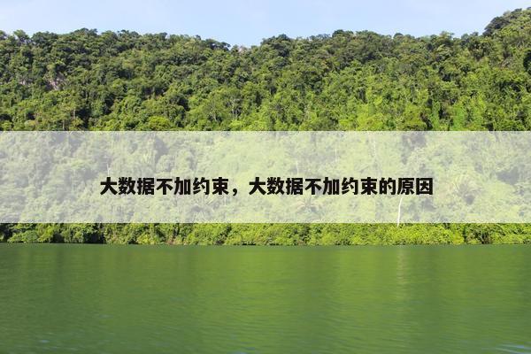 大数据不加约束，大数据不加约束的原因