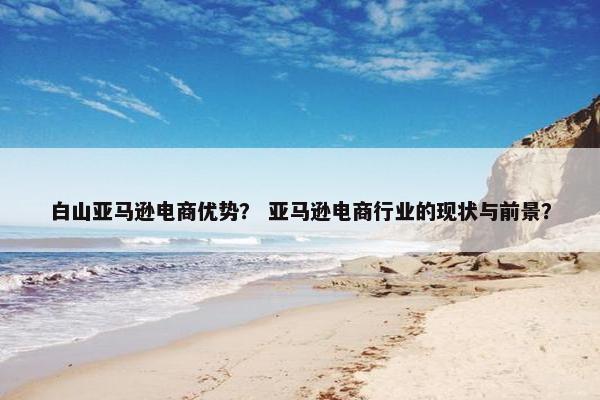 白山亚马逊电商优势？ 亚马逊电商行业的现状与前景？