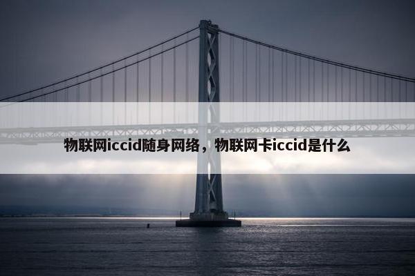 物联网iccid随身网络，物联网卡iccid是什么