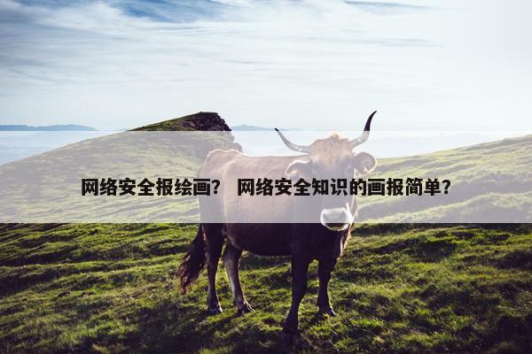 网络安全报绘画？ 网络安全知识的画报简单？