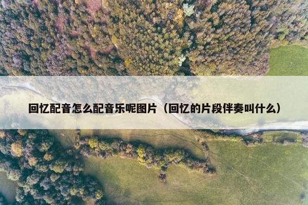 回忆配音怎么配音乐呢图片（回忆的片段伴奏叫什么）