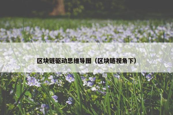 区块链驱动思维导图（区块链视角下）