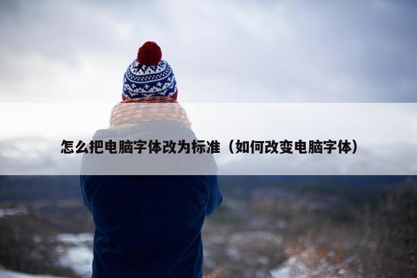 怎么把电脑字体改为标准（如何改变电脑字体）