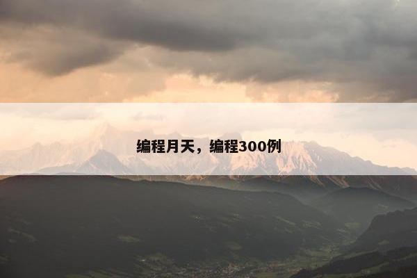 编程月天，编程300例