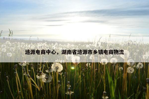 涟源电商中心，湖南省涟源市乡镇电商物流