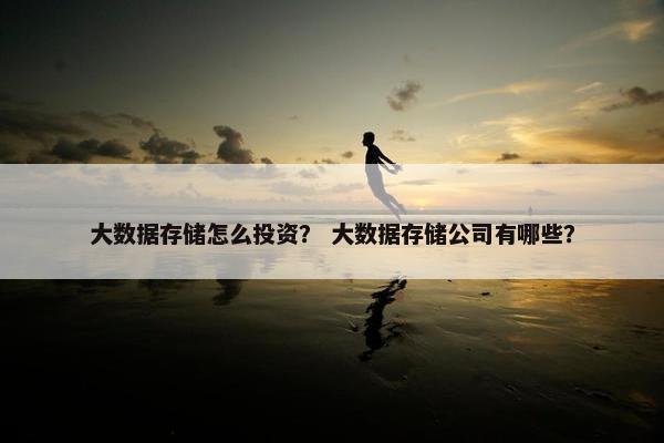 大数据存储怎么投资？ 大数据存储公司有哪些？