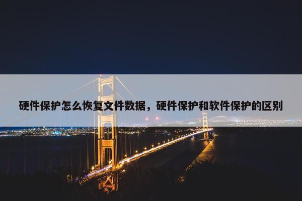 硬件保护怎么恢复文件数据，硬件保护和软件保护的区别