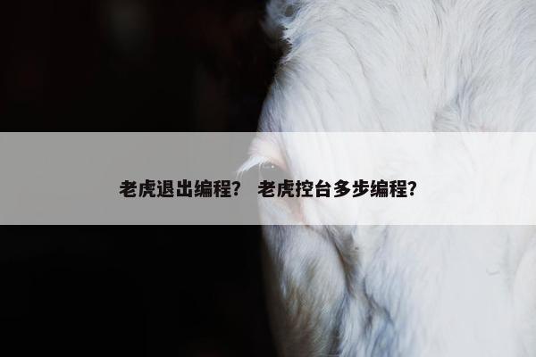 老虎退出编程？ 老虎控台多步编程？