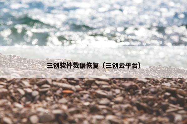 三创软件数据恢复（三创云平台）