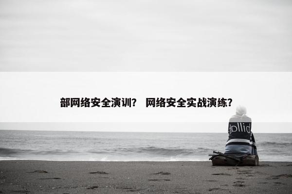 部网络安全演训？ 网络安全实战演练？