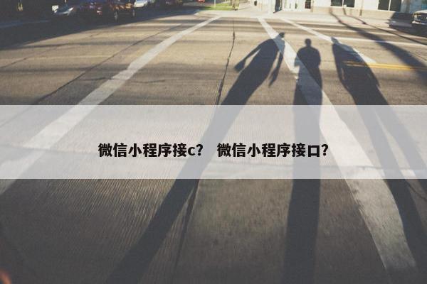 微信小程序接c？ 微信小程序接口？