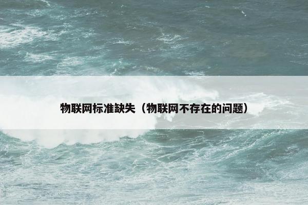 物联网标准缺失（物联网不存在的问题）