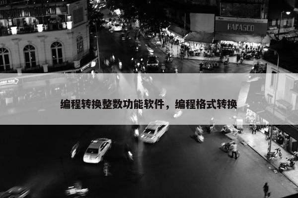 编程转换整数功能软件，编程格式转换
