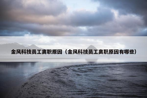 金风科技员工离职原因（金风科技员工离职原因有哪些）