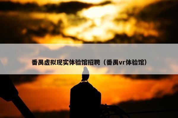 番禺虚拟现实体验馆招聘（番禺vr体验馆）