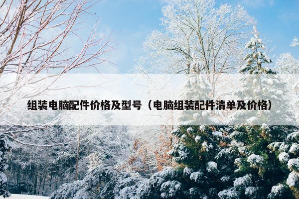 组装电脑配件价格及型号（电脑组装配件清单及价格）