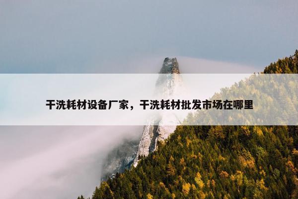 干洗耗材设备厂家，干洗耗材批发市场在哪里
