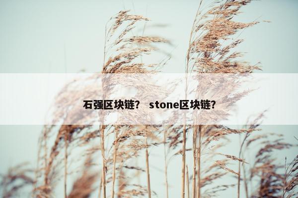 石强区块链？ stone区块链？