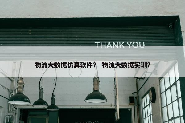 物流大数据仿真软件？ 物流大数据实训？