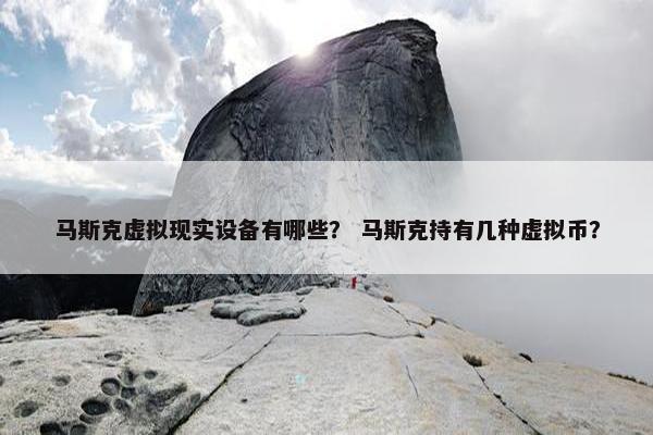 马斯克虚拟现实设备有哪些？ 马斯克持有几种虚拟币？