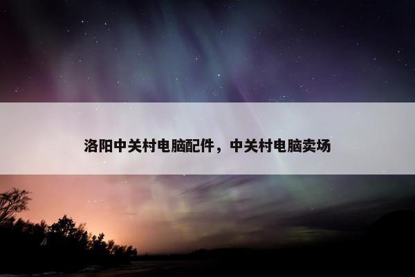 洛阳中关村电脑配件，中关村电脑卖场
