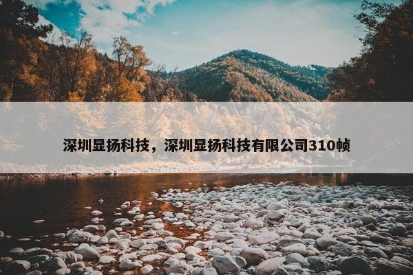 深圳显扬科技，深圳显扬科技有限公司310帧