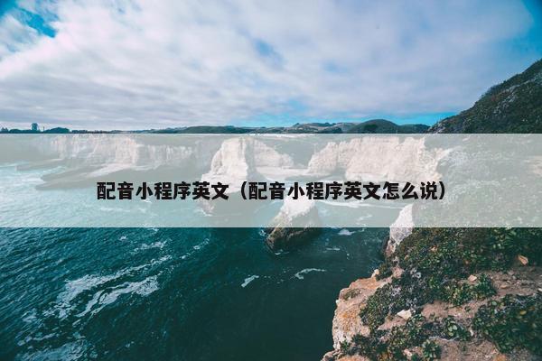 配音小程序英文（配音小程序英文怎么说）