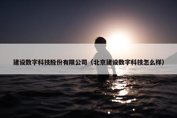 建设数字科技股份有限公司（北京建设数字科技怎么样）