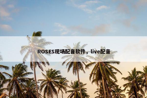 ROSES现场配音软件，live配音