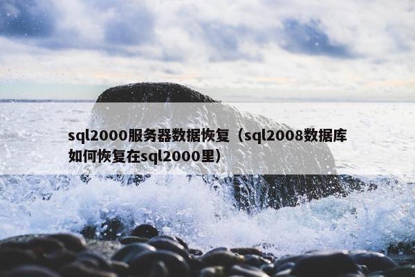 sql2000服务器数据恢复（sql2008数据库如何恢复在sql2000里）