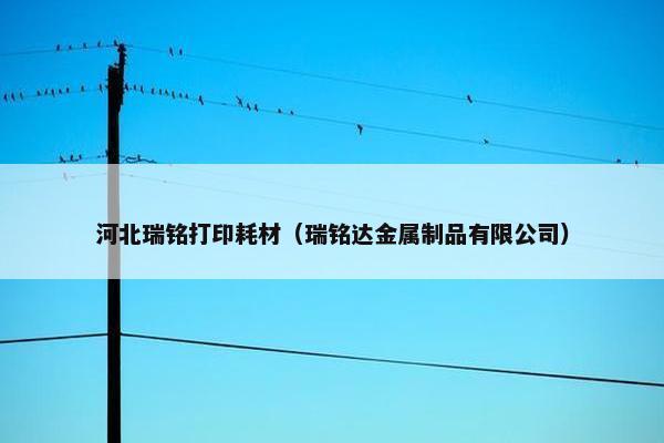 河北瑞铭打印耗材（瑞铭达金属制品有限公司）