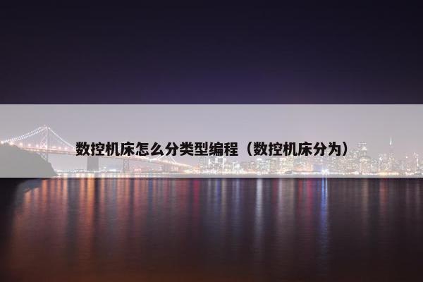 数控机床怎么分类型编程（数控机床分为）
