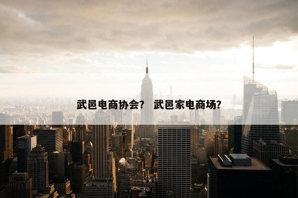 武邑电商协会？ 武邑家电商场？