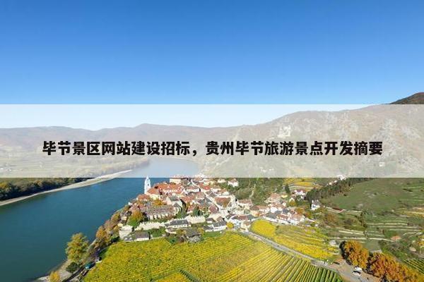 毕节景区网站建设招标，贵州毕节旅游景点开发摘要