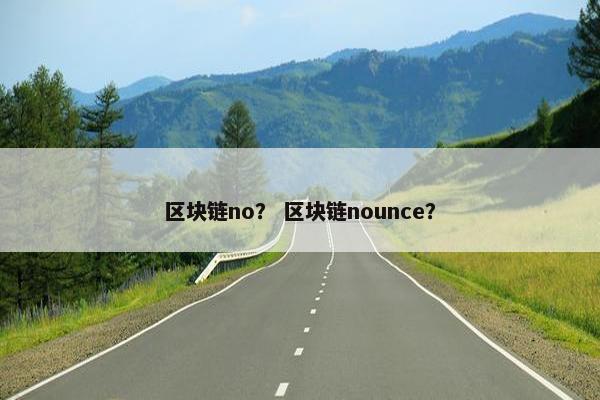 区块链no？ 区块链nounce？