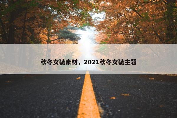 秋冬女装素材，2021秋冬女装主题