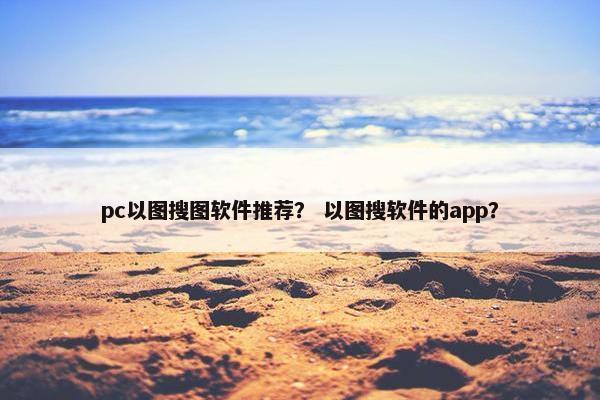 pc以图搜图软件推荐？ 以图搜软件的app？