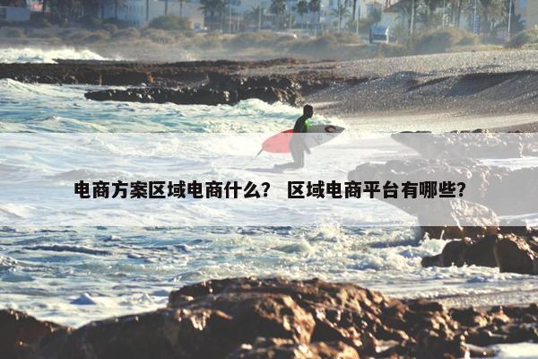 电商方案区域电商什么？ 区域电商平台有哪些？