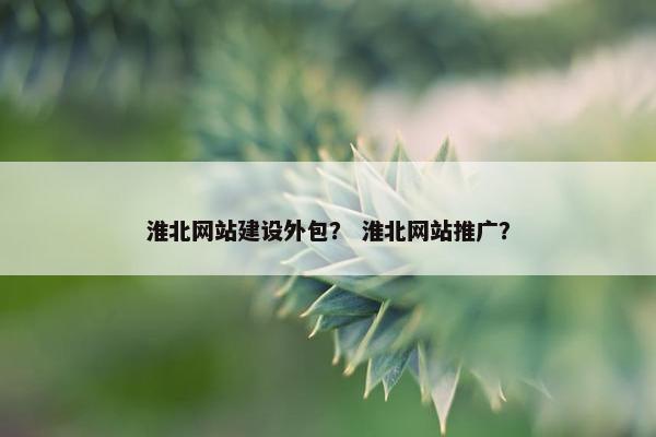 淮北网站建设外包？ 淮北网站推广？