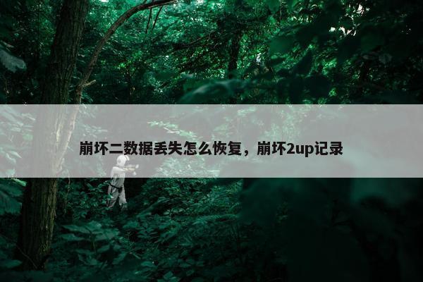 崩坏二数据丢失怎么恢复，崩坏2up记录