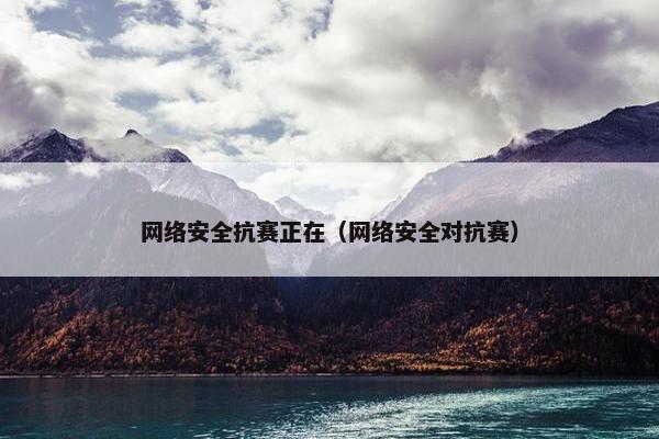 网络安全抗赛正在（网络安全对抗赛）