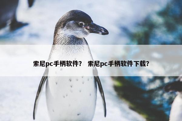 索尼pc手柄软件？ 索尼pc手柄软件下载？