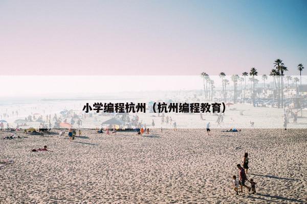小学编程杭州（杭州编程教育）