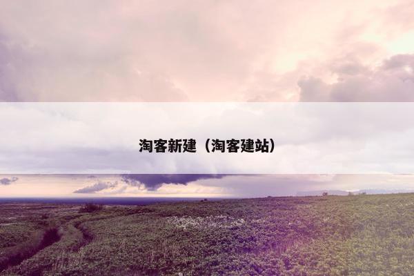 淘客新建（淘客建站）