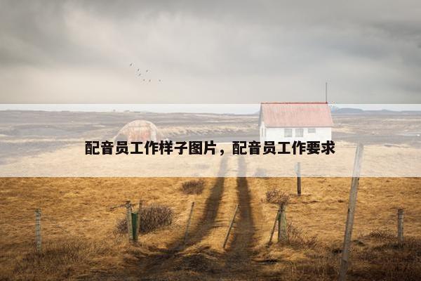 配音员工作样子图片，配音员工作要求