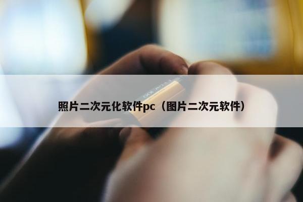 照片二次元化软件pc（图片二次元软件）