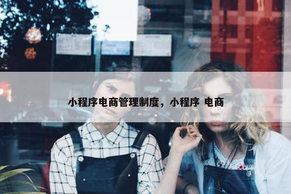 小程序电商管理制度，小程序 电商