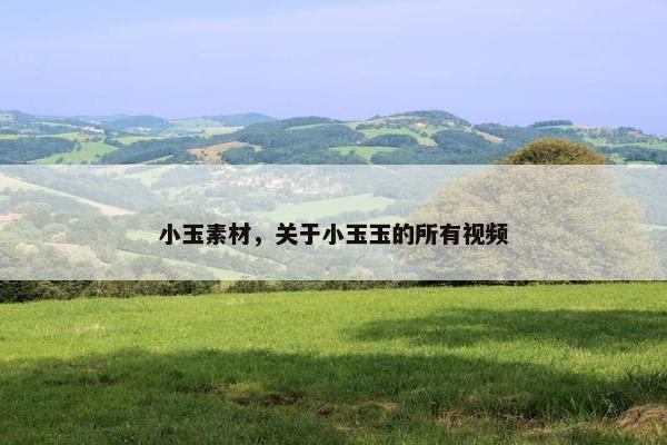 小玉素材，关于小玉玉的所有视频