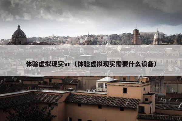 体验虚拟现实vr（体验虚拟现实需要什么设备）