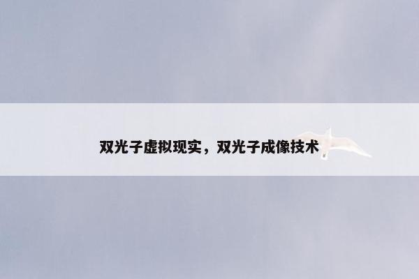 双光子虚拟现实，双光子成像技术